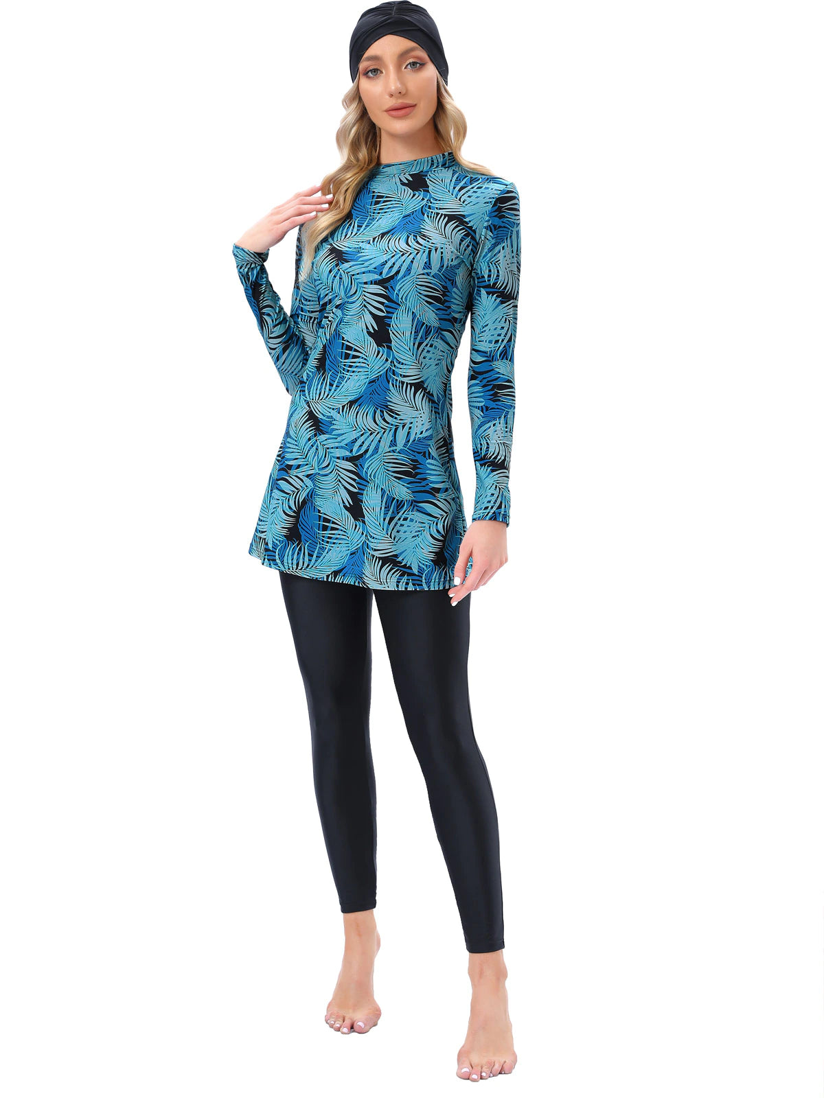 Teal Printed Burkini