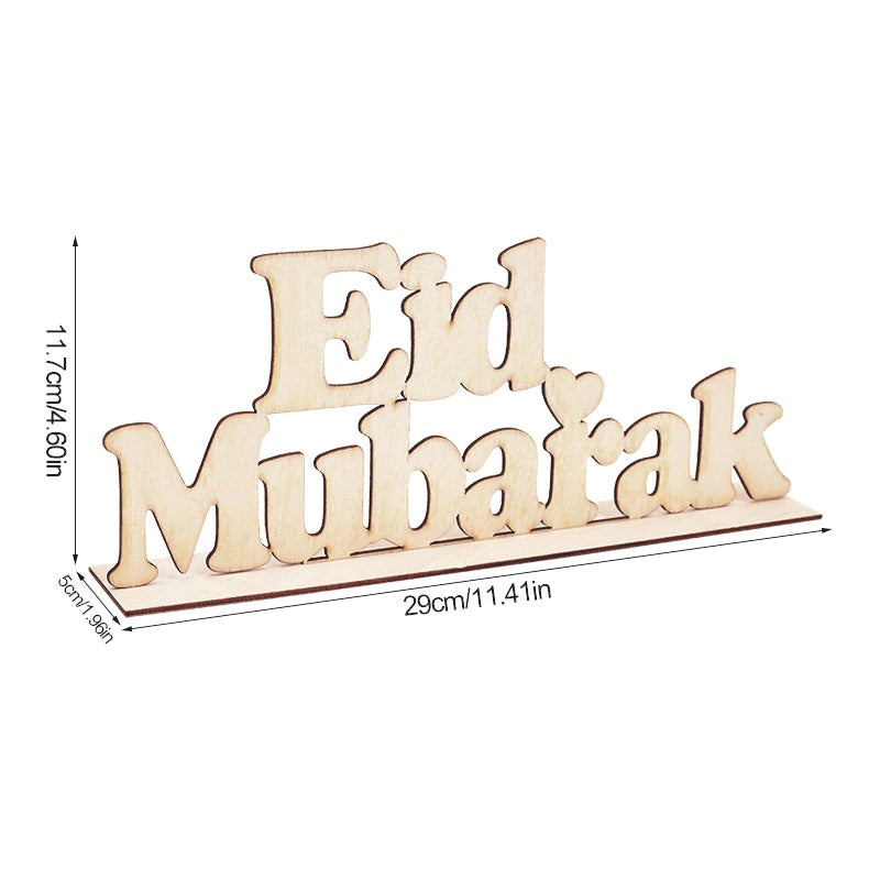 Eid Mubarak Wooden - Chaddors