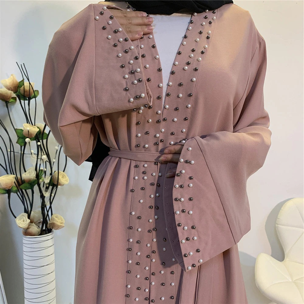 Pink Pearls Abaya