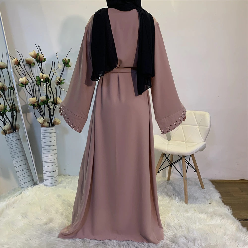 Pink Pearls Abaya