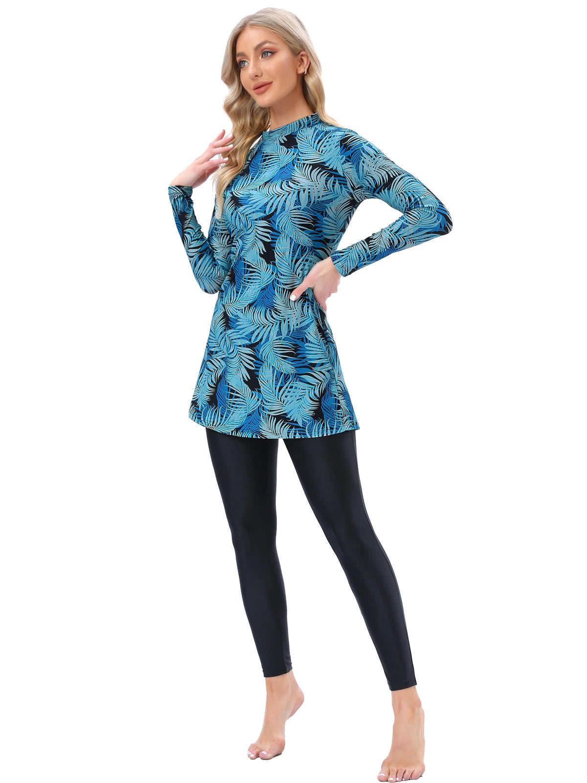 Teal Printed Burkini