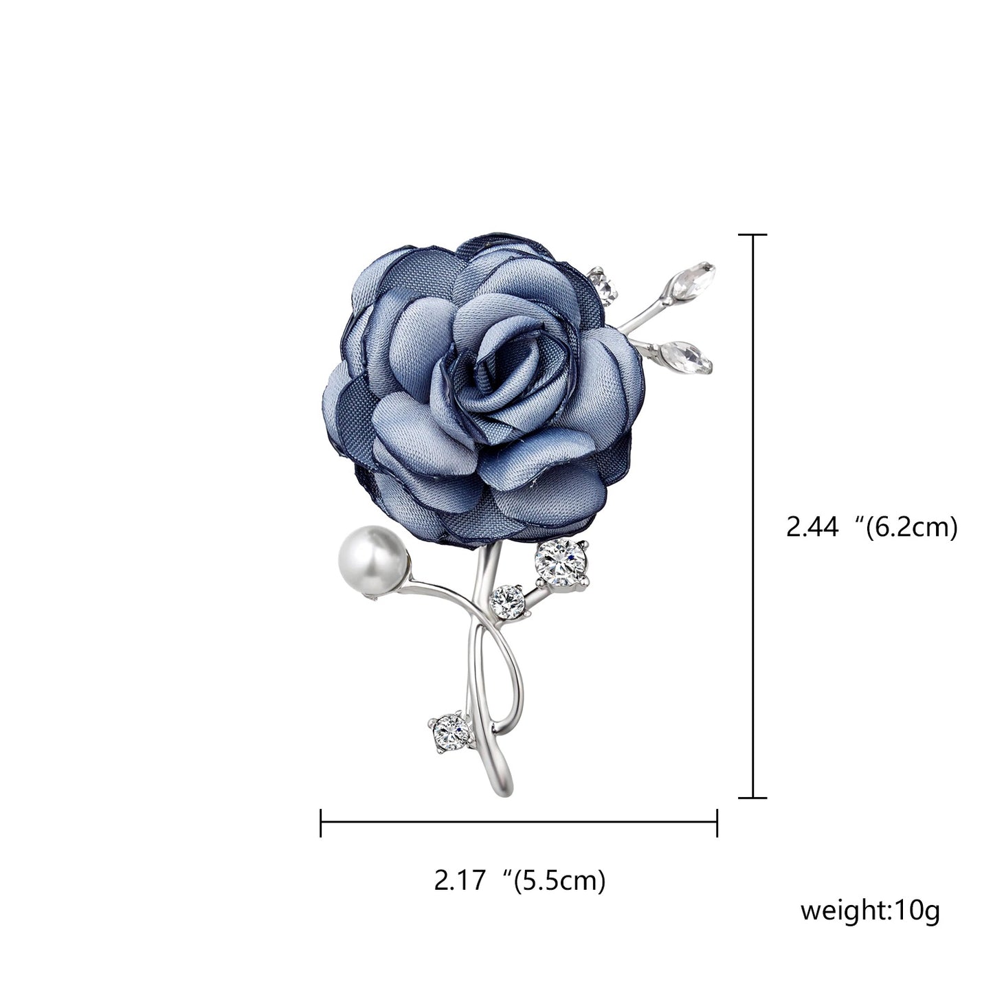 Gray Flower Brooch