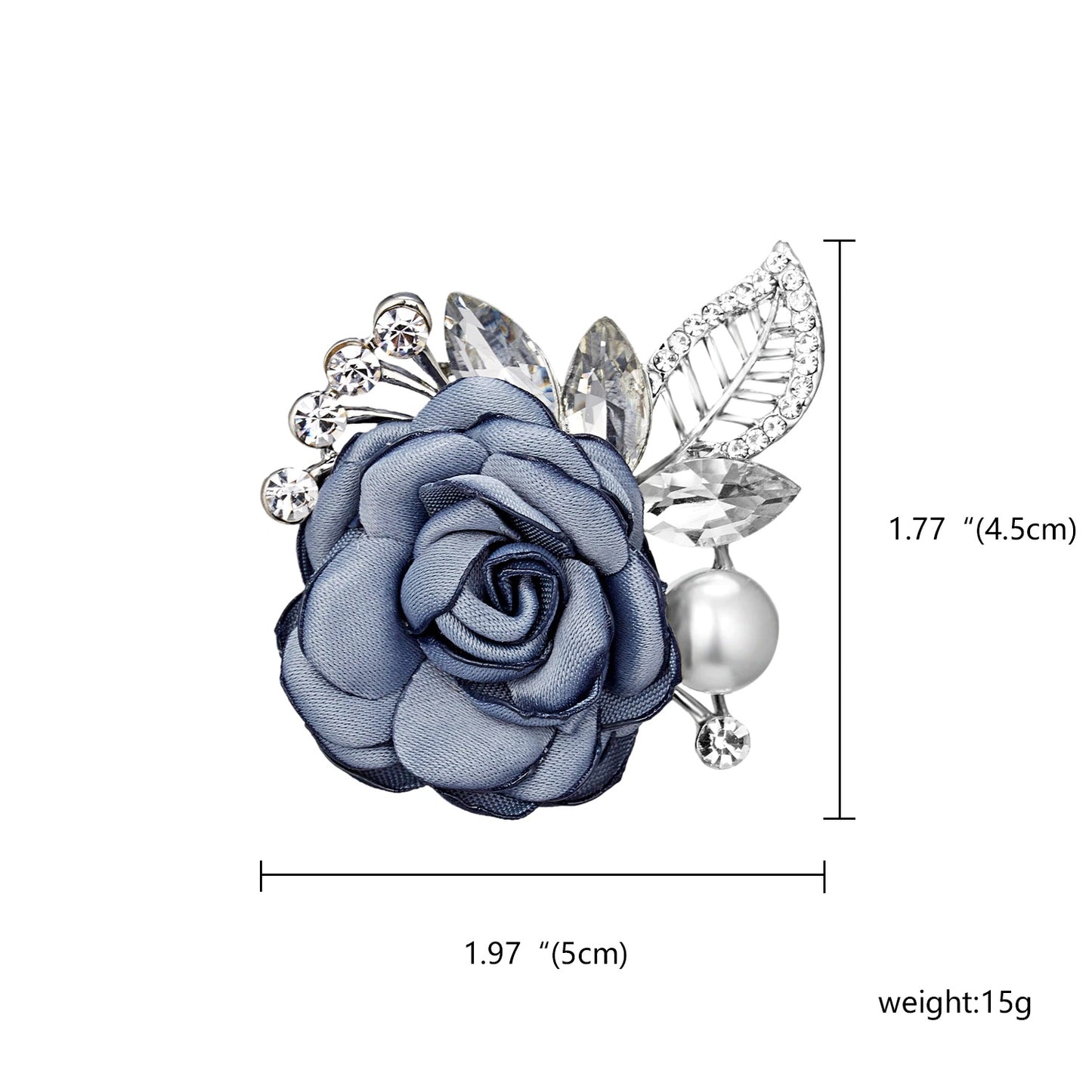 Gray Flower Brooch #2