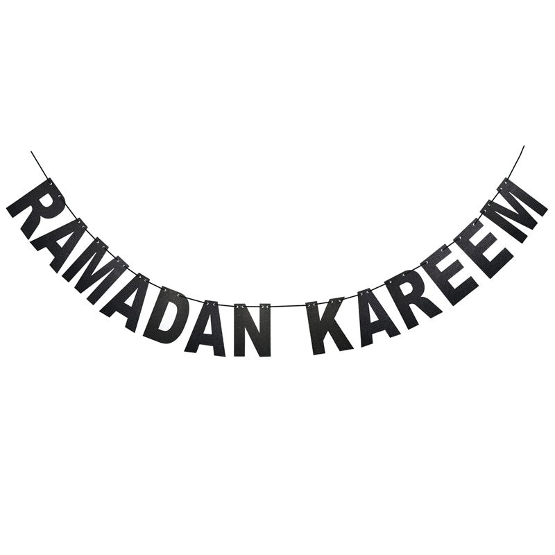 Black Ramadan Kareem Banner - Chaddors