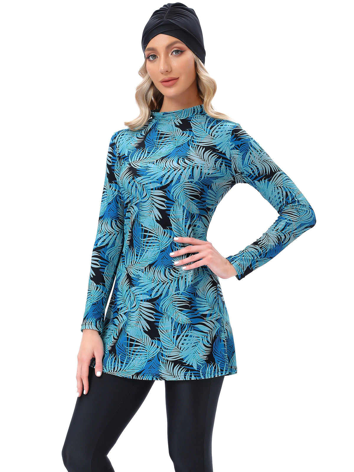 Teal Printed Burkini