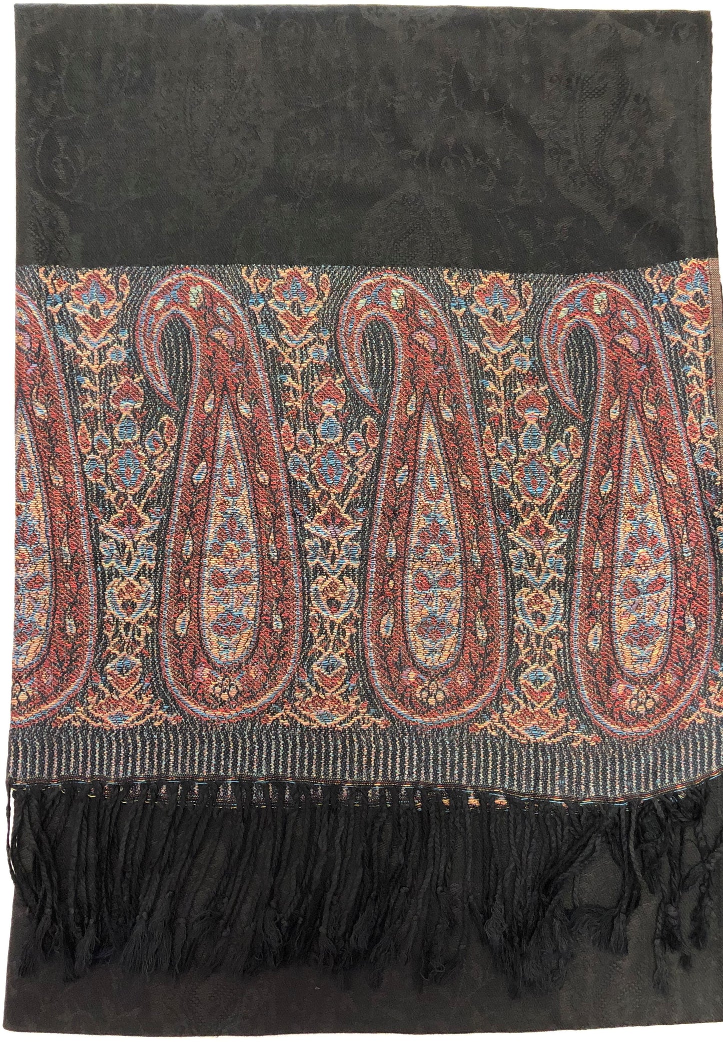 Black Border Pashmina - Chaddors
