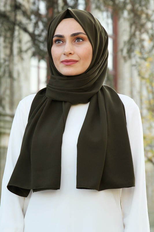 Army Green Medina Silk Hijab