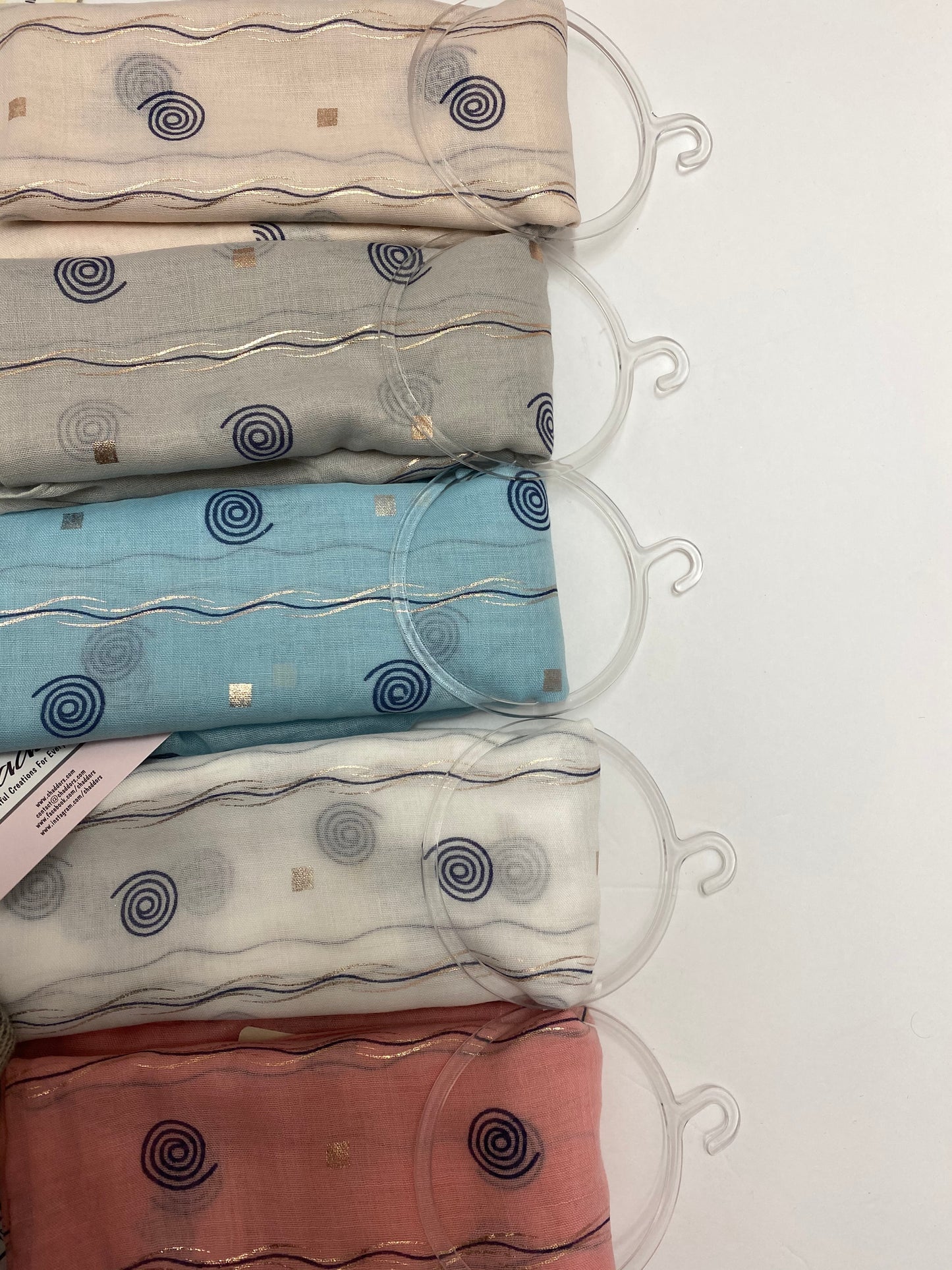 Matellic Swirlies Hijabs + - Chaddors