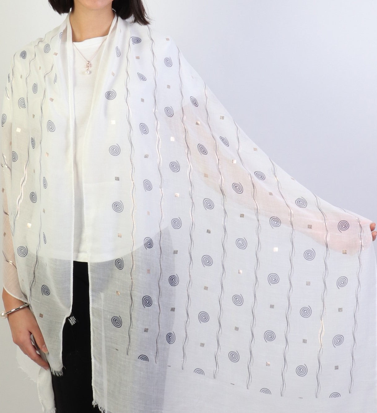 Matellic Swirlies Hijabs + - Chaddors