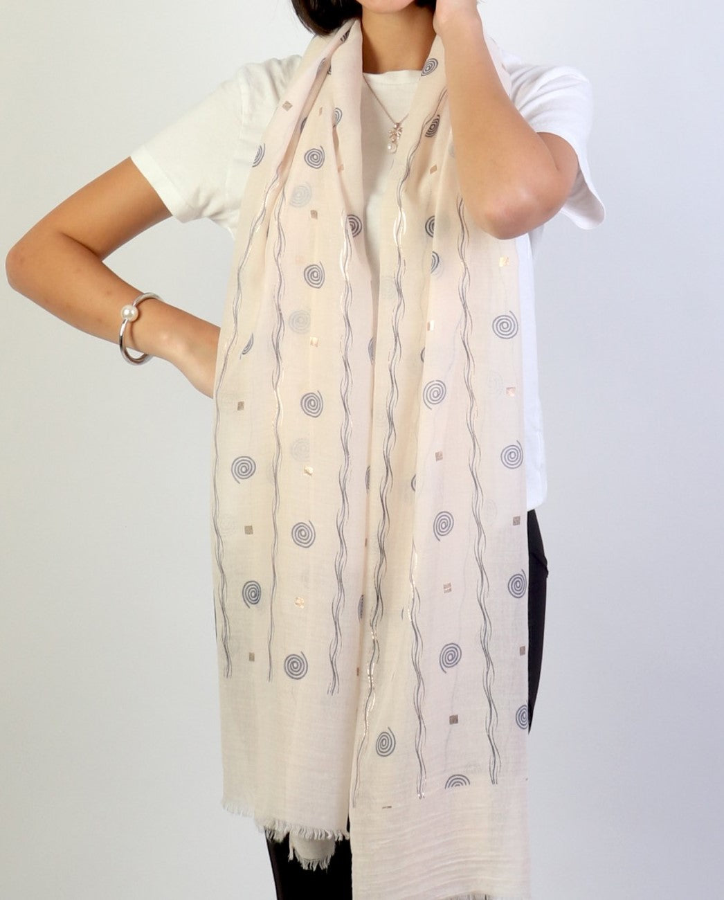 Matellic Swirlies Hijabs + - Chaddors