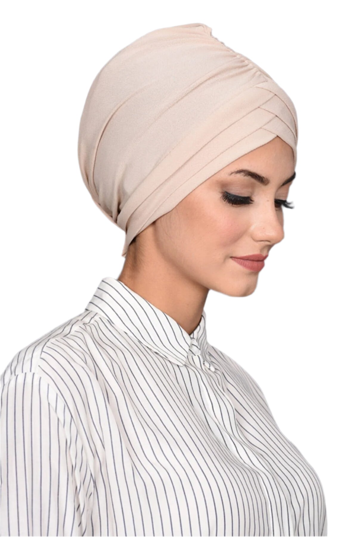 Nude Front Pleats Turbans