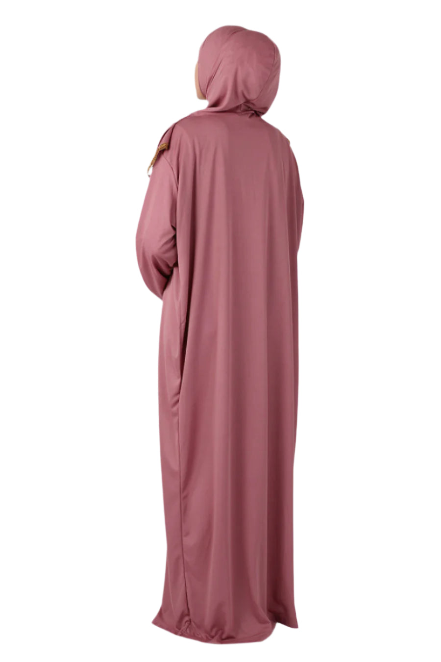 Tea Pink Zipper Turkish Prayer Dress