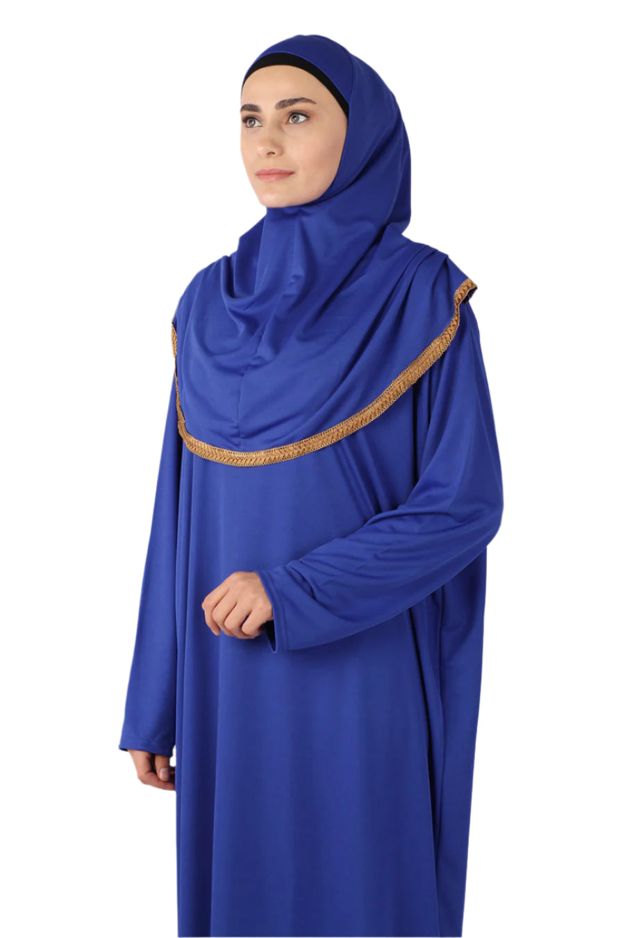 Royal Blue with Lace Turkish Prayer Dress