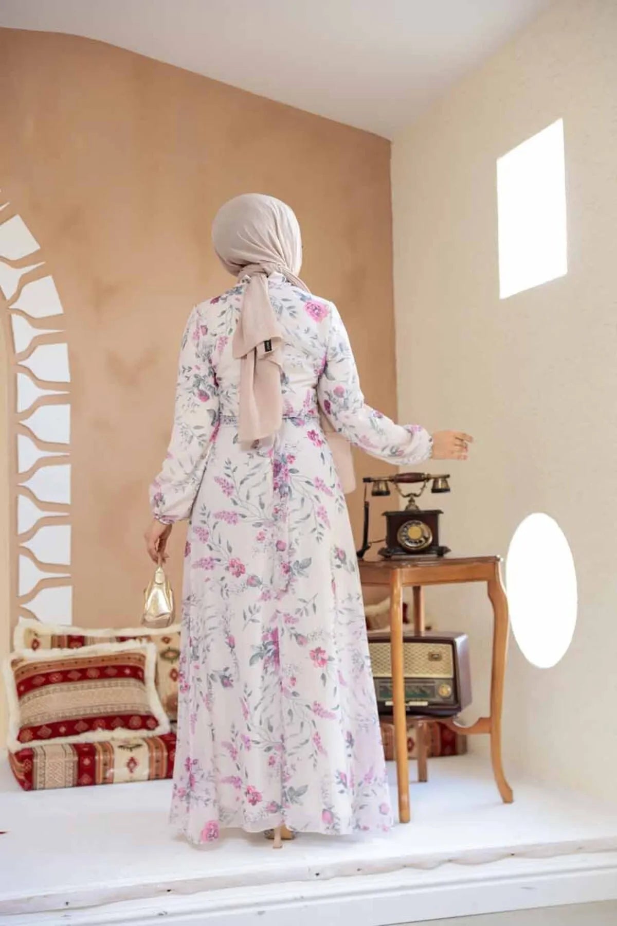 Floral Printed Turkish Dress