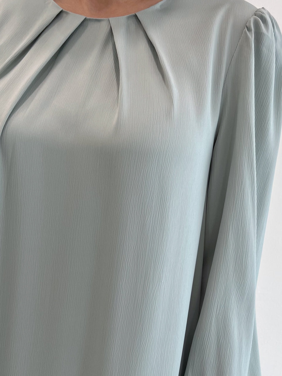 Mint Satin Blend Dress - Chaddors