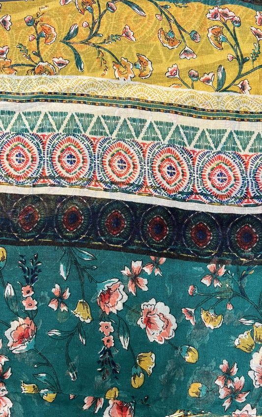 Green Viscose Printed - Chaddors