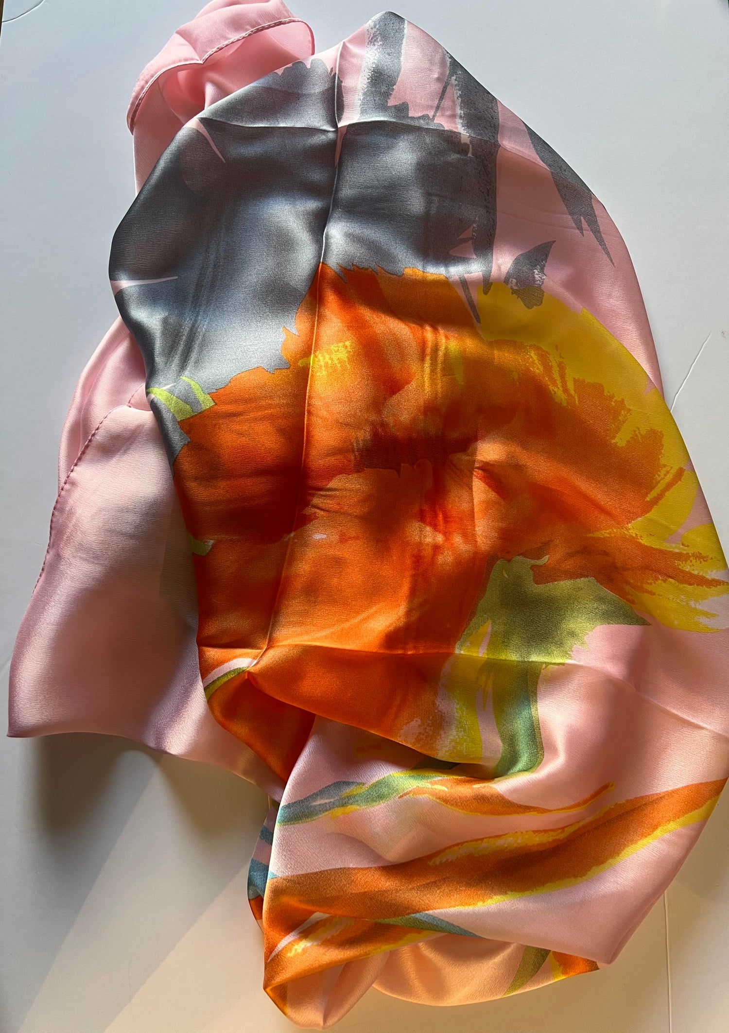 Peach Silk Scarf - Chaddors