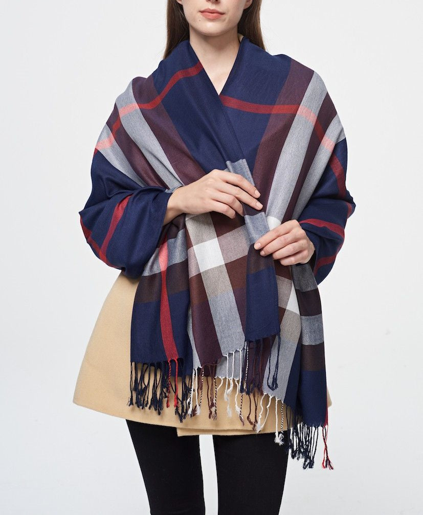 Navy Burbs Scarf - Chaddors