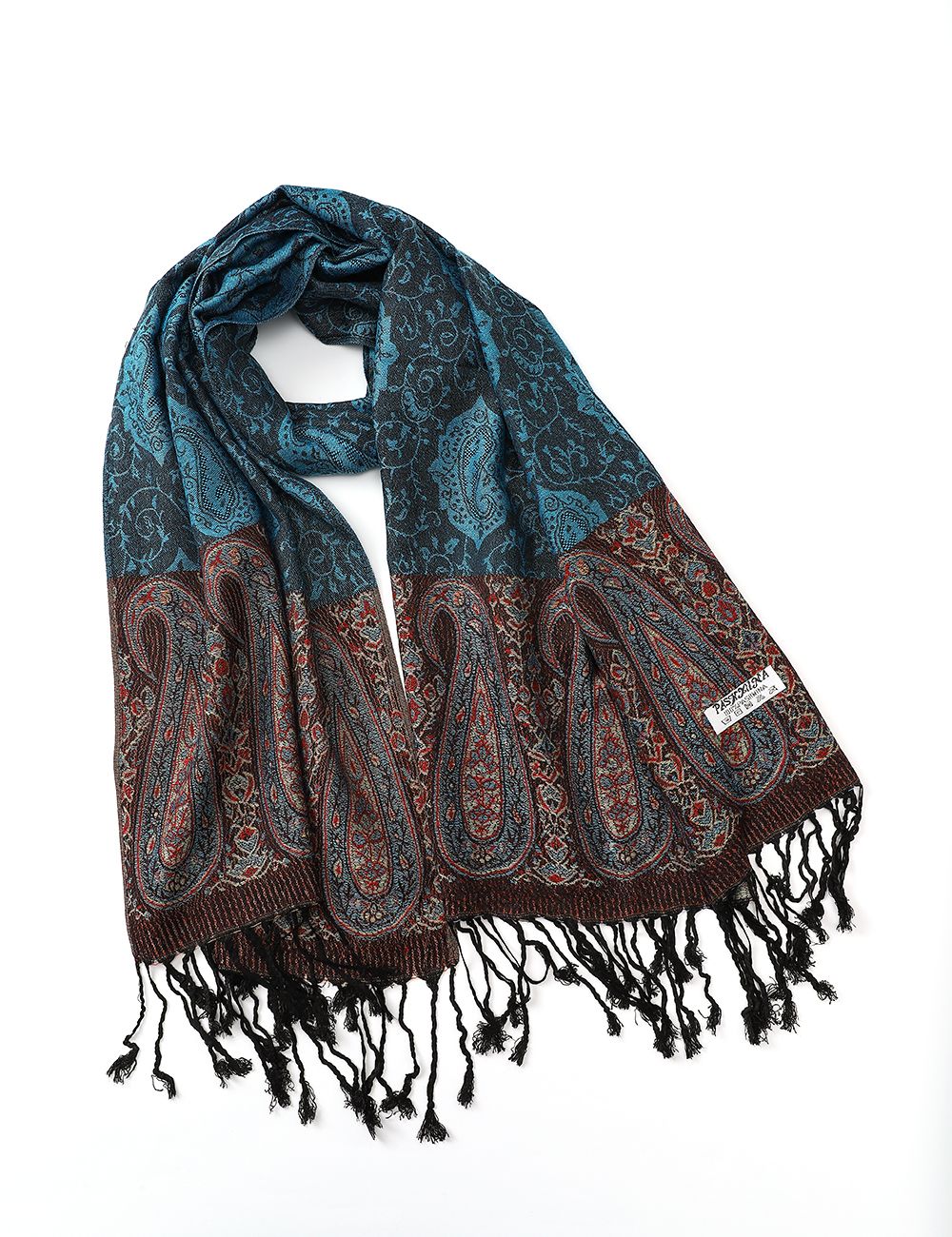 Teal Design Pashmina