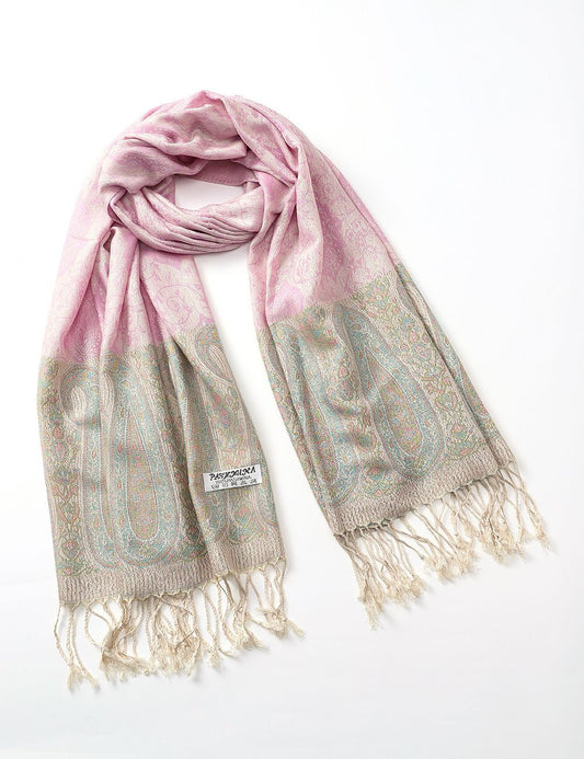 Light Purple Border Pashmina
