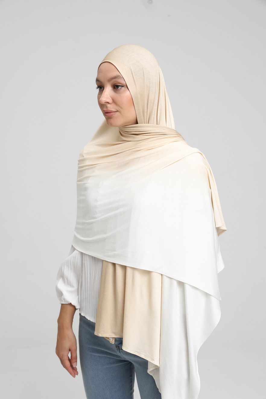 Two‑Tone Ombre Jersey Hijab - Chaddors