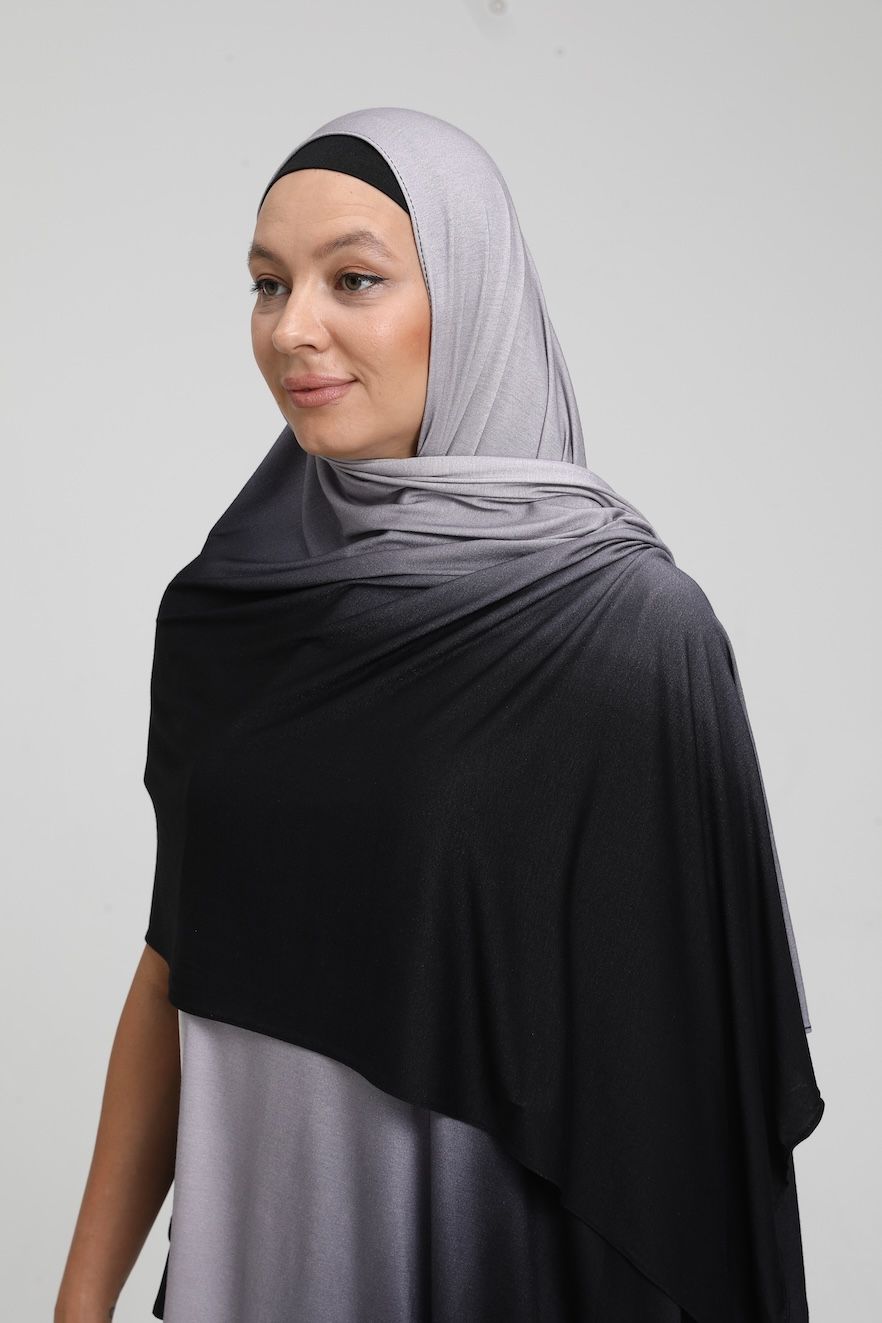 Two‑Tone Ombre Jersey Hijab - Chaddors