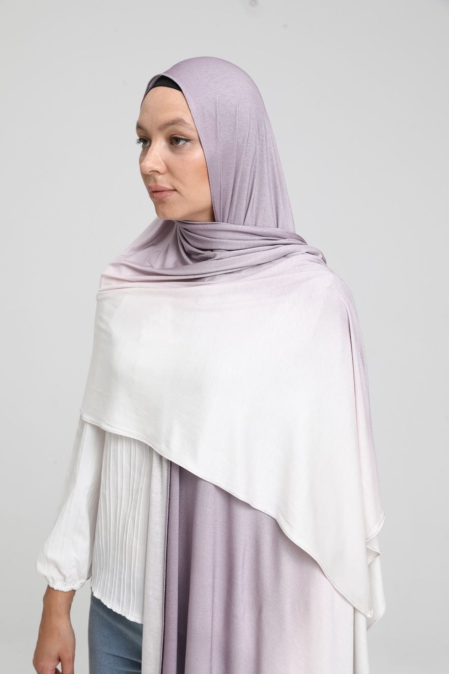 Two‑Tone Ombre Jersey Hijab - Chaddors