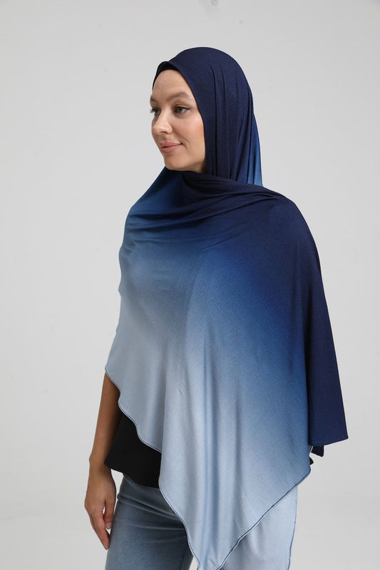 Two‑Tone Ombre Jersey Hijab - Chaddors