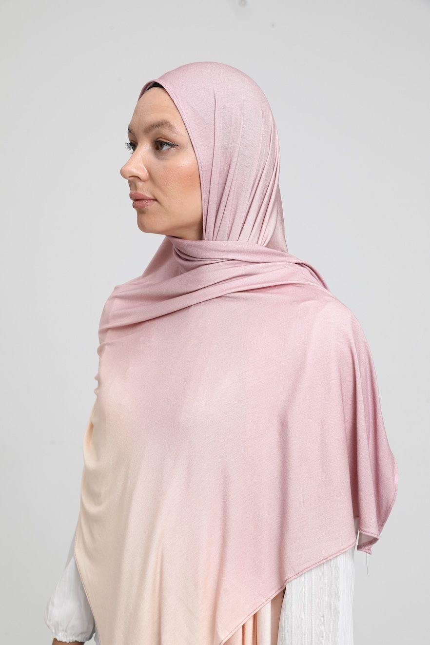 Two‑Tone Ombre Jersey Hijab - Chaddors