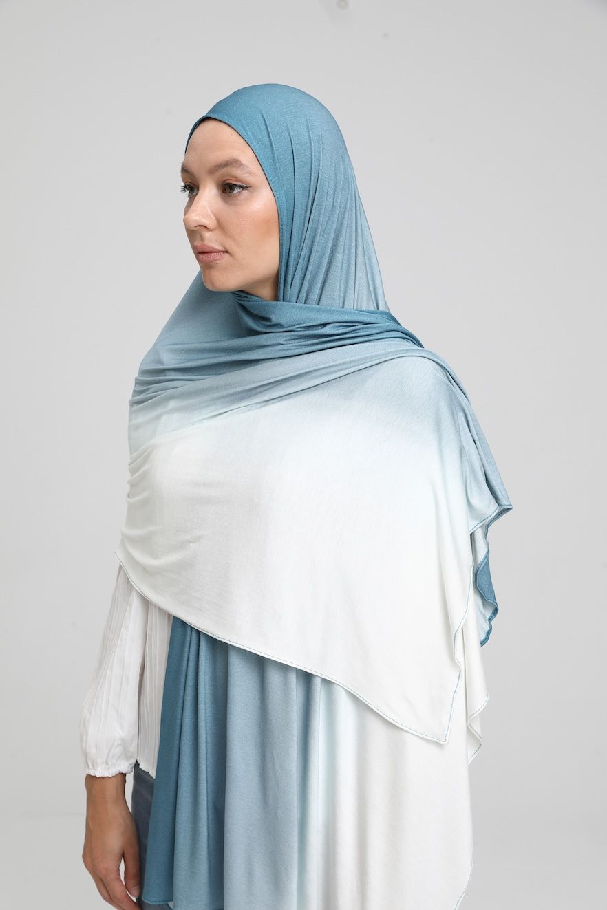 Two‑Tone Ombre Jersey Hijab - Chaddors