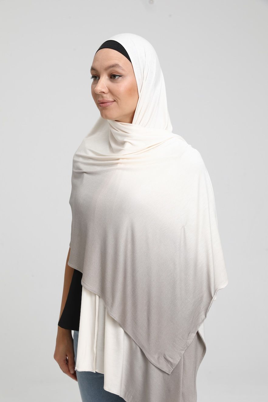 Two‑Tone Ombre Jersey Hijab - Chaddors