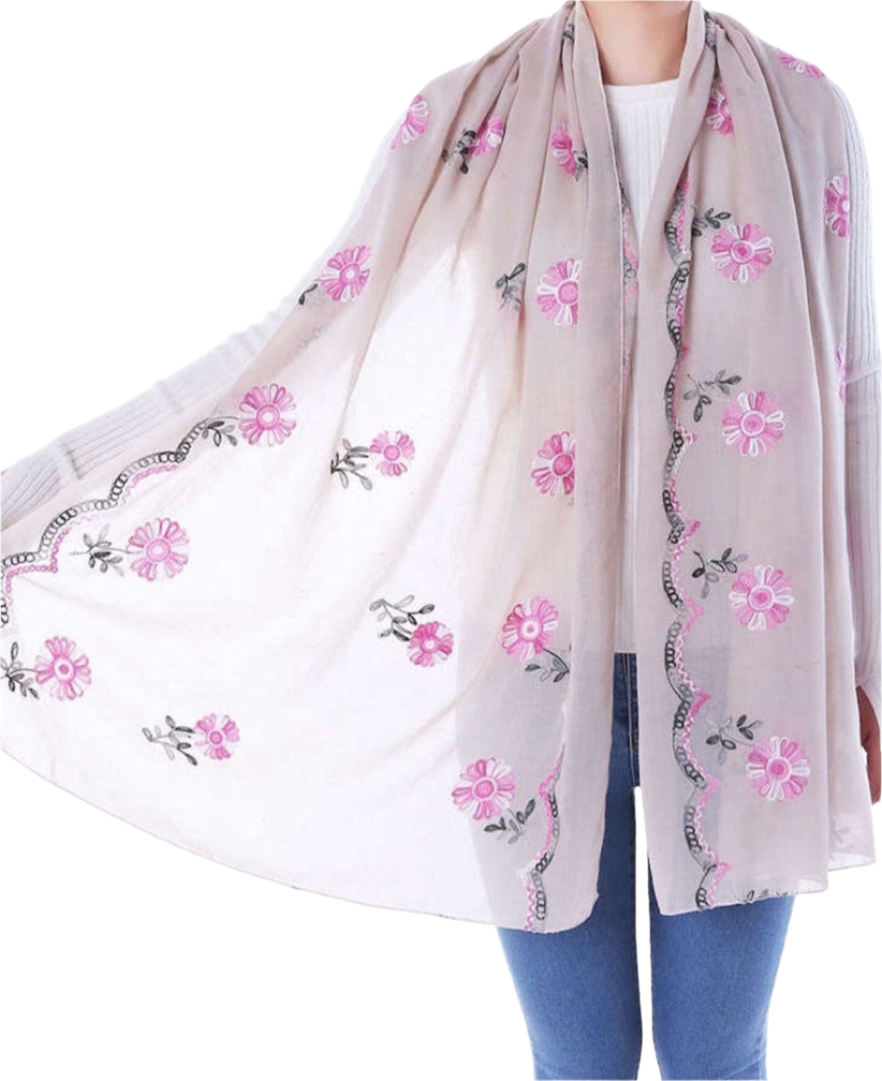 Garden Embroidery Hijabs + - Chaddors