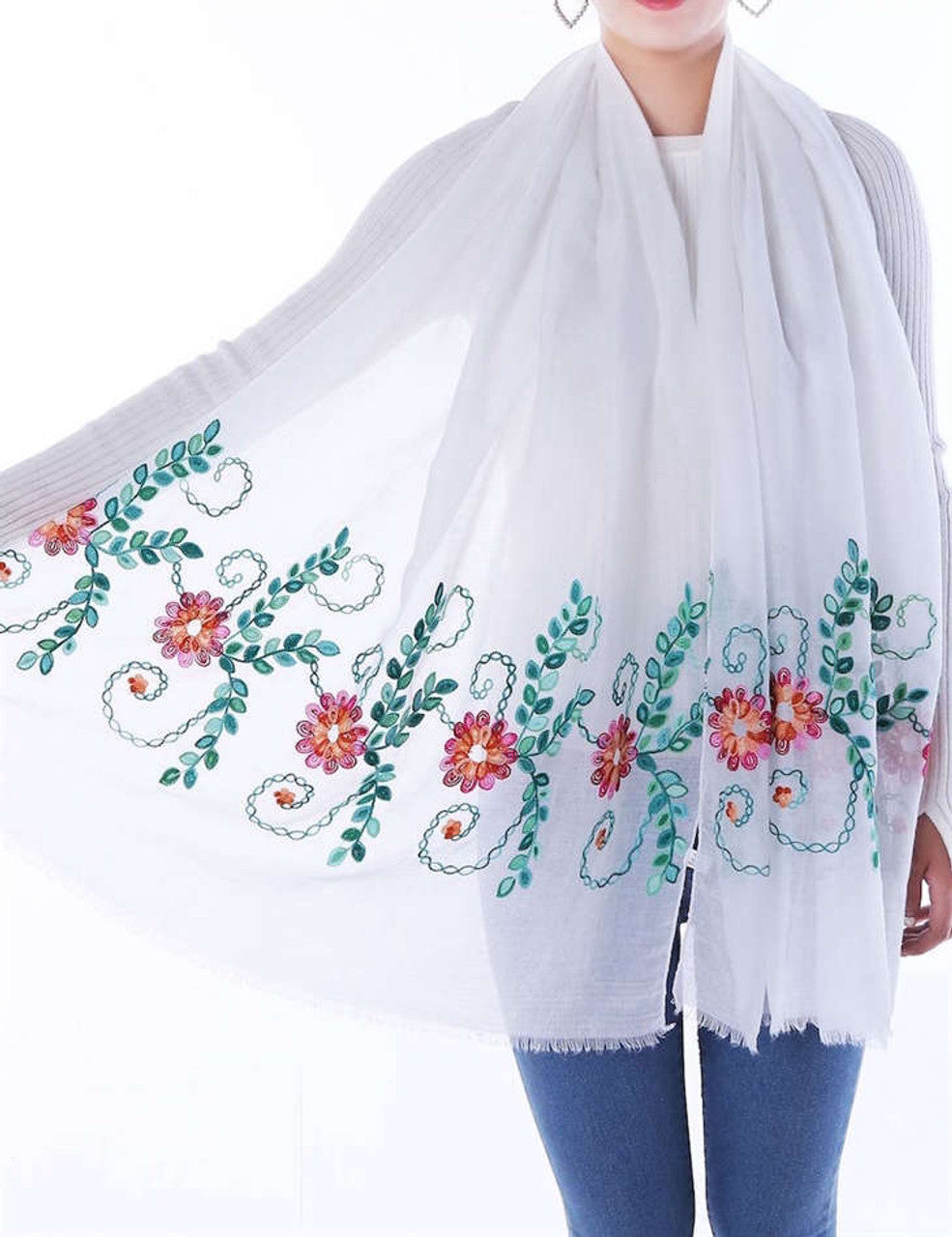 Multi Embroidery Hijab + - Chaddors