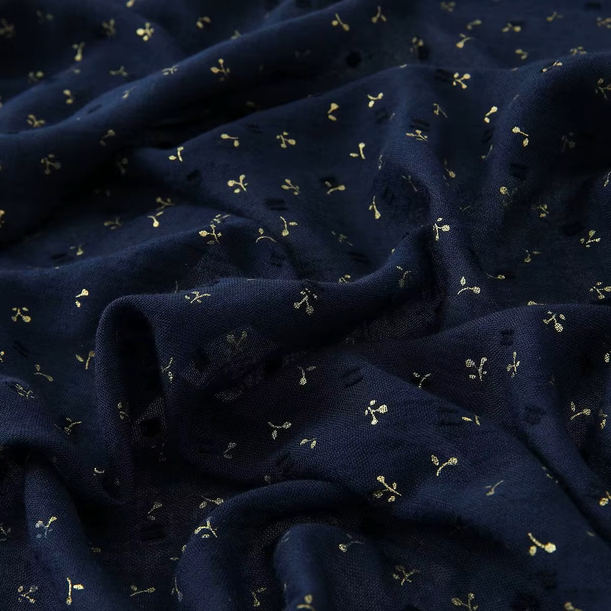 Gold Foil Stamped Viscose Hijabs + - Chaddors
