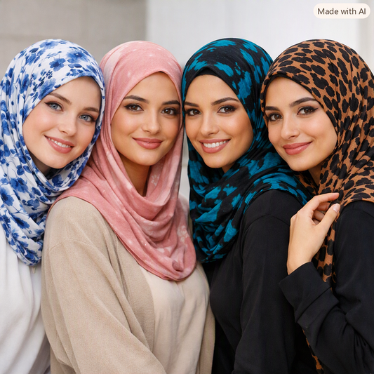 Printed Jersey Hijabs - Chaddors