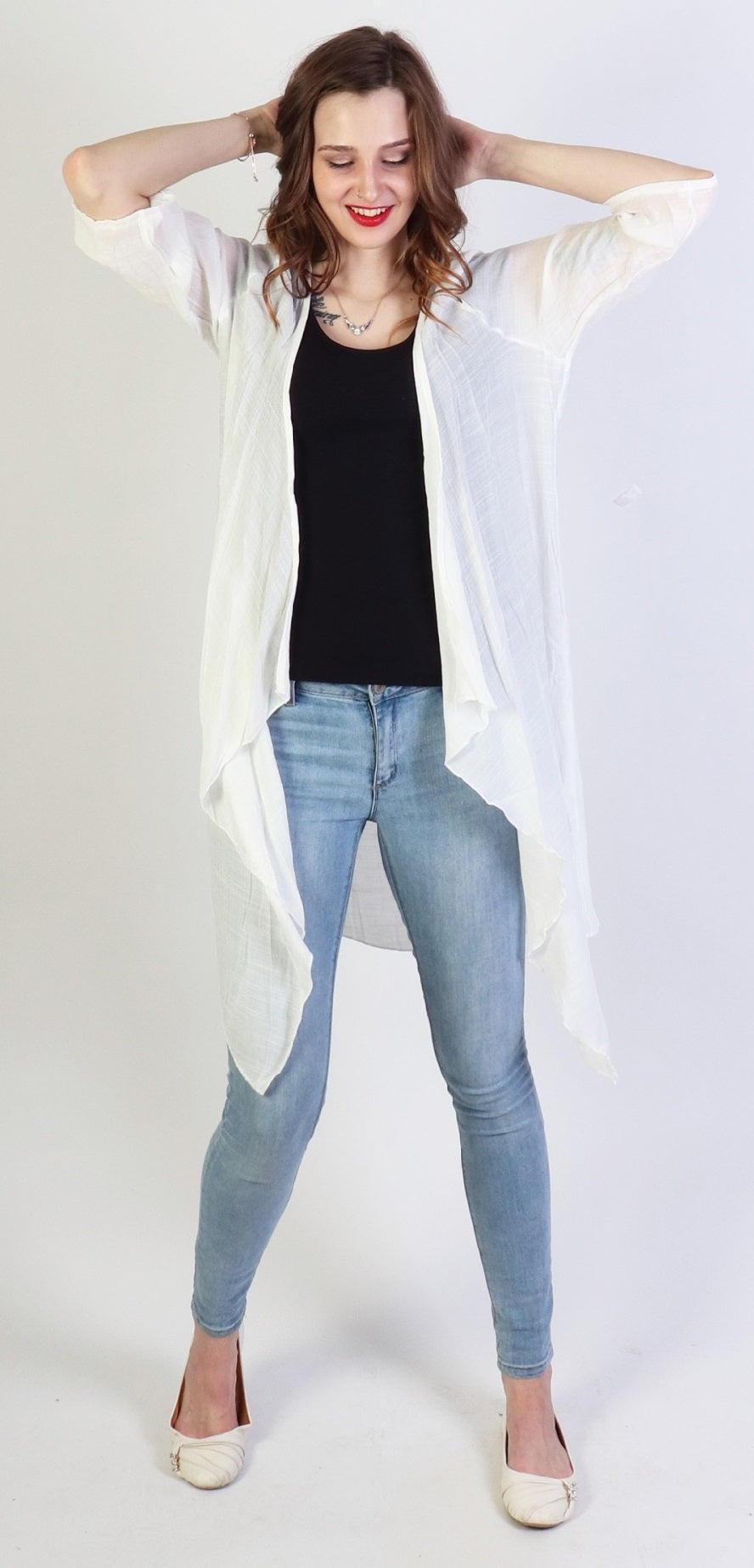 White Maxi Cardigan - Chaddors