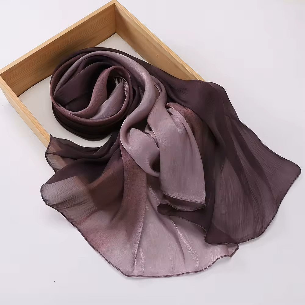 Premium Gradient Silk Blend Shimmer Hijabs