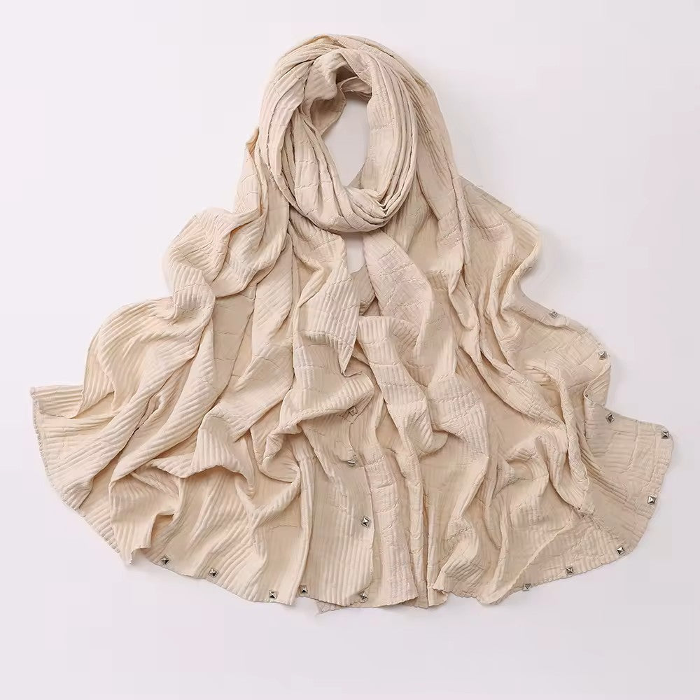 Premium Crinkle Pleated Hijab - Chaddors