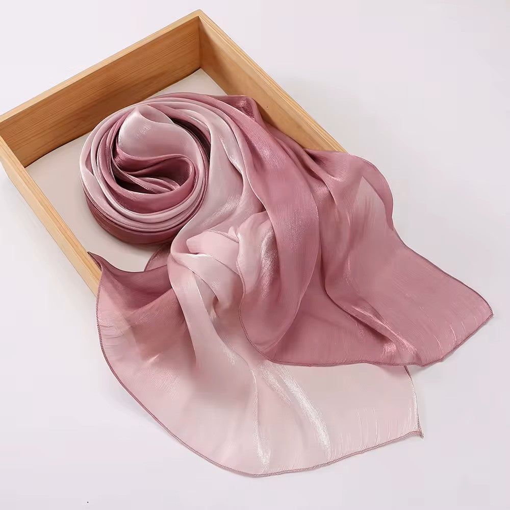 Premium Gradient Silk Blend Shimmer Hijabs