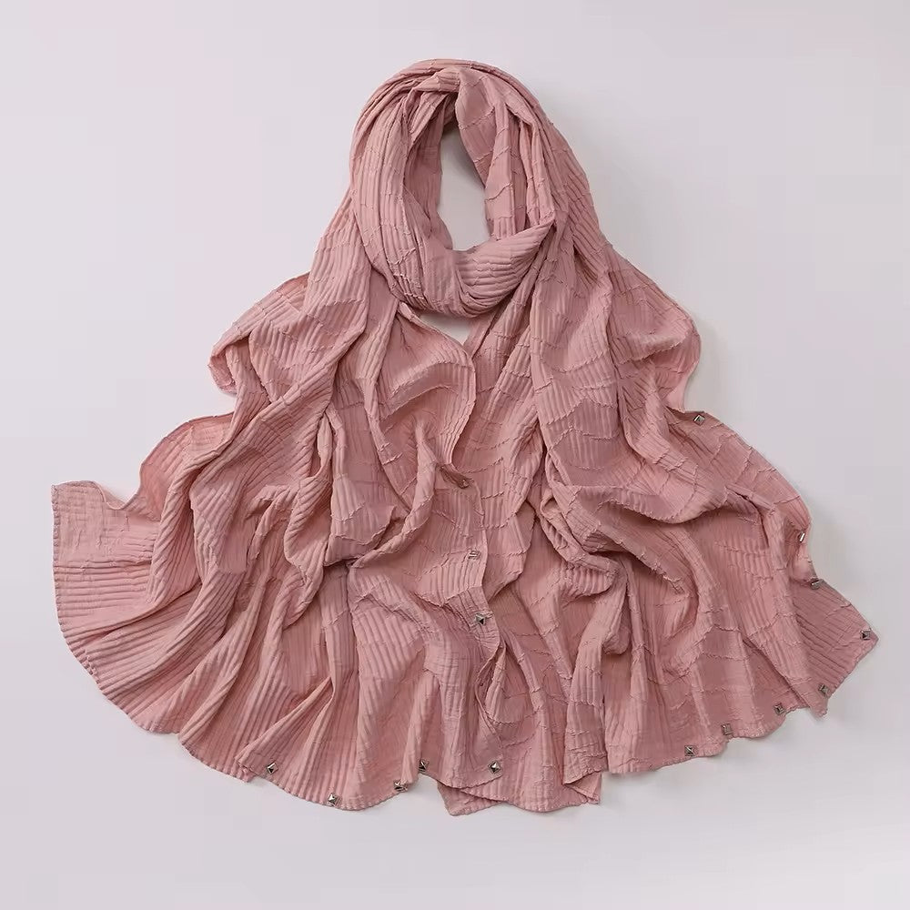Premium Crinkle Pleated Hijab - Chaddors