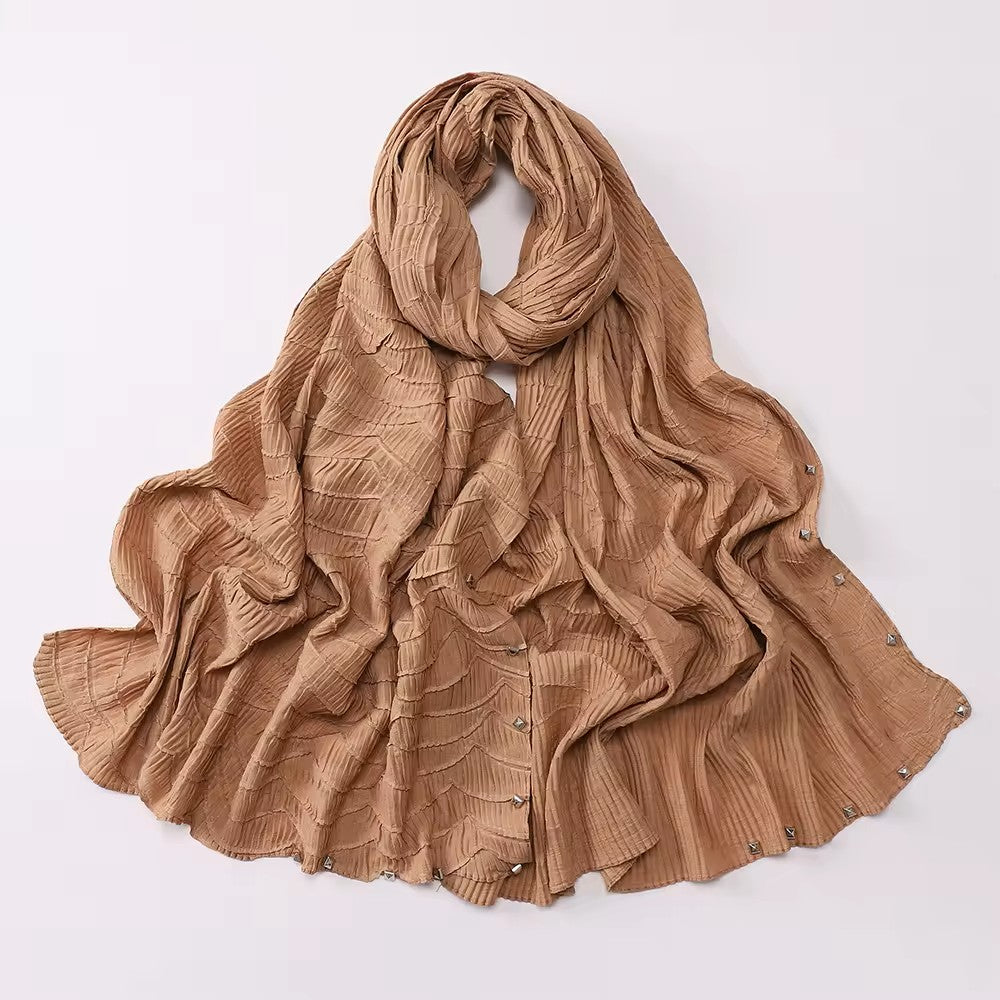Premium Crinkle Pleated Hijab - Chaddors