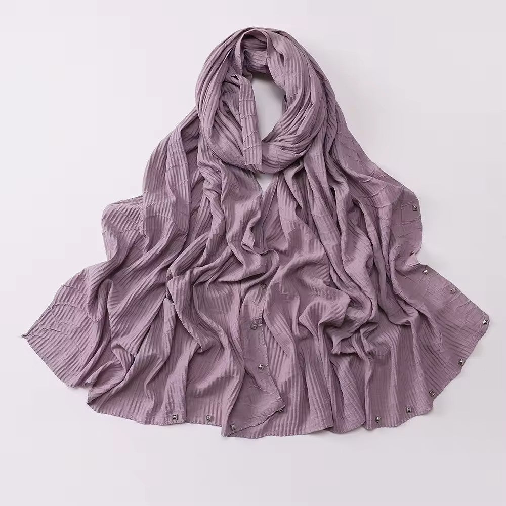 Premium Crinkle Pleated Hijab - Chaddors