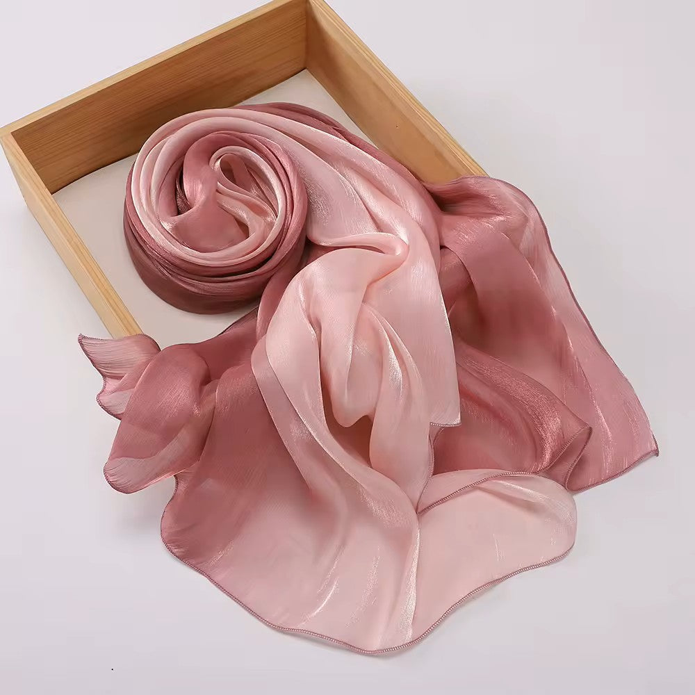 Premium Gradient Silk Blend Shimmer Hijabs