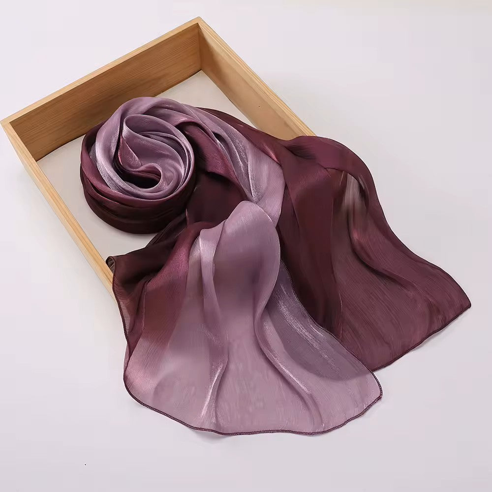Premium Gradient Silk Blend Shimmer Hijabs