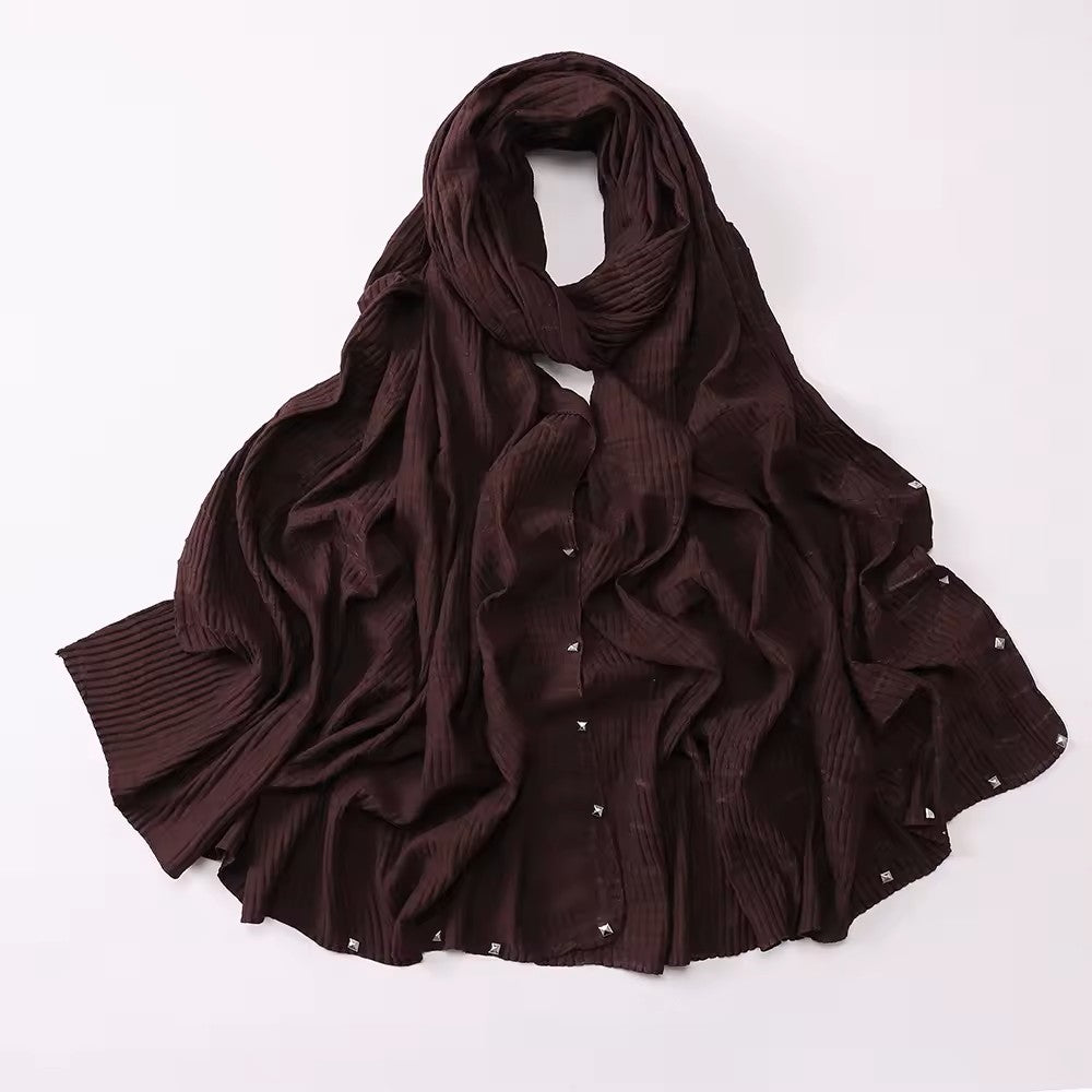 Premium Crinkle Pleated Hijab - Chaddors