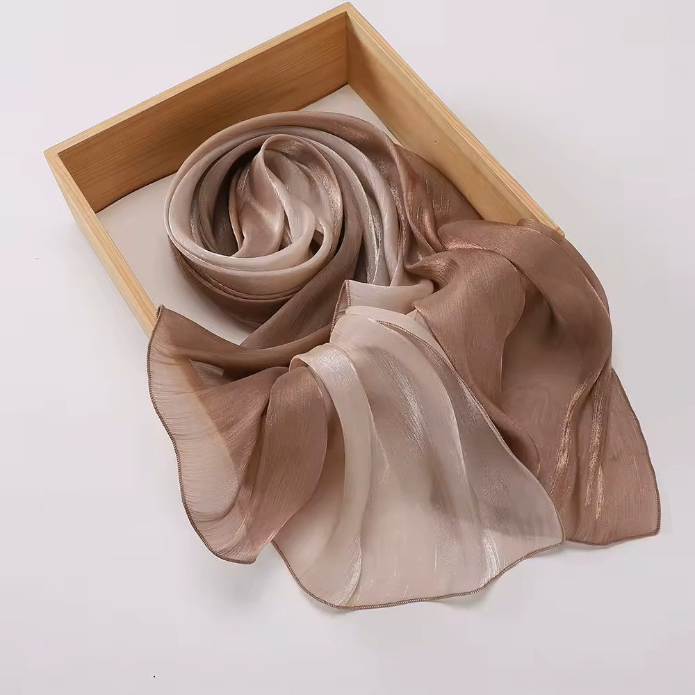 Premium Gradient Silk Blend Shimmer Hijabs