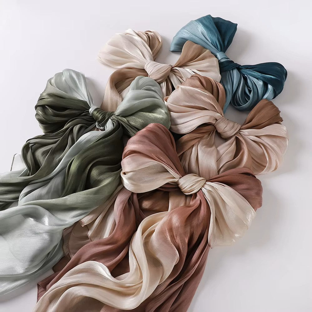 Premium Gradient Silk Blend Shimmer Hijabs