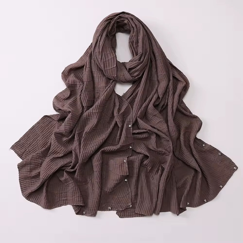 Premium Crinkle Pleated Hijab - Chaddors