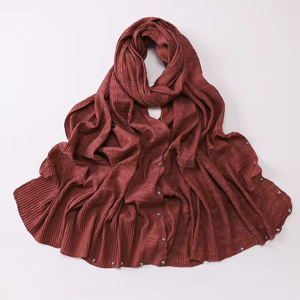 Premium Crinkle Pleated Hijab - Chaddors