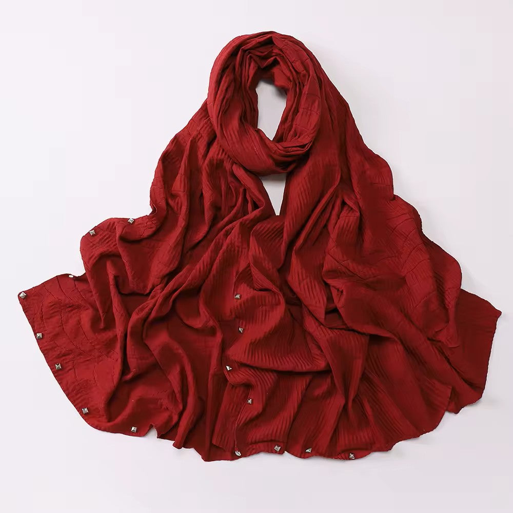 Premium Crinkle Pleated Hijab - Chaddors